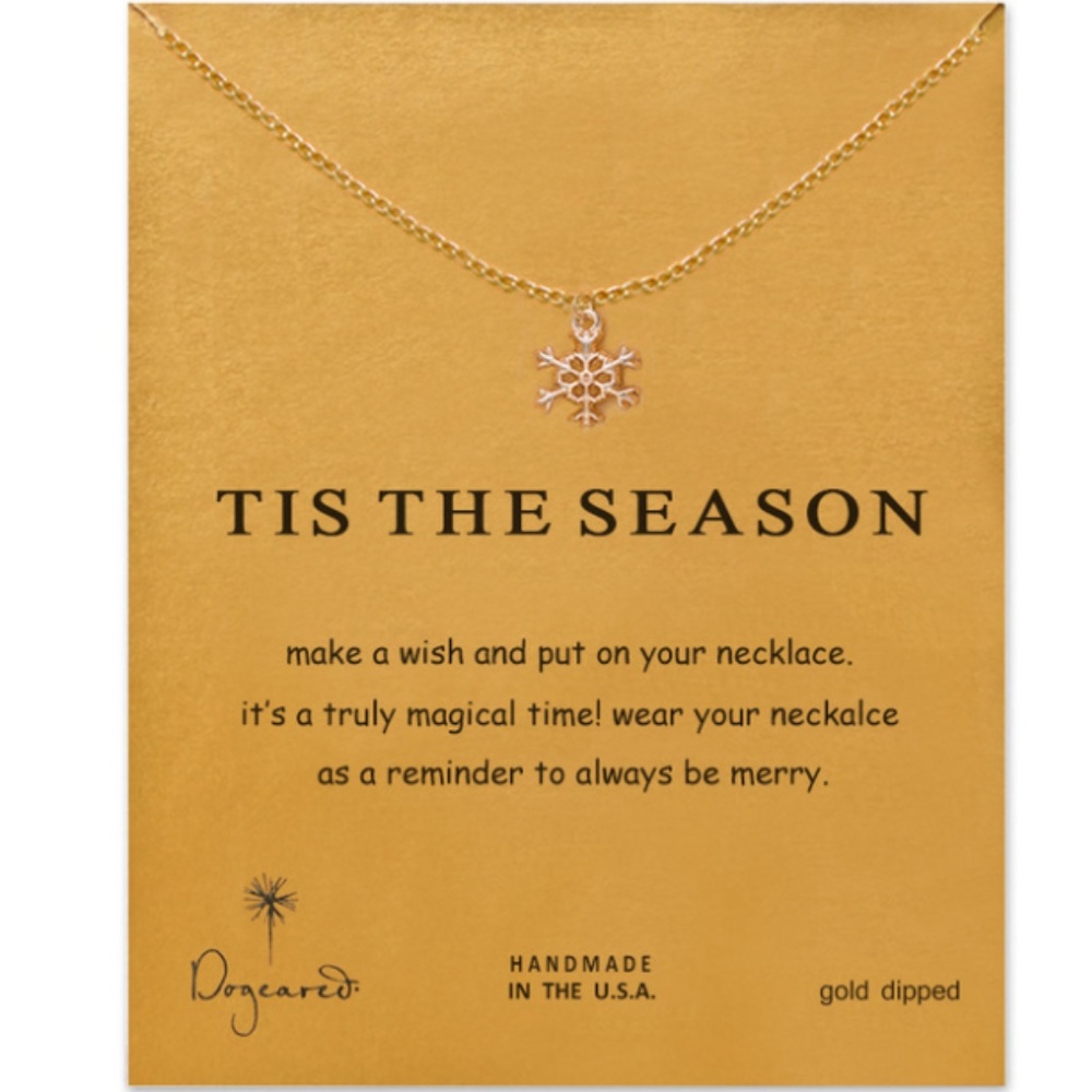 NWT Snowflake Christmas Gold dainty necklace